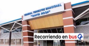 Terminal terrestre en Binacional Santa Rosa